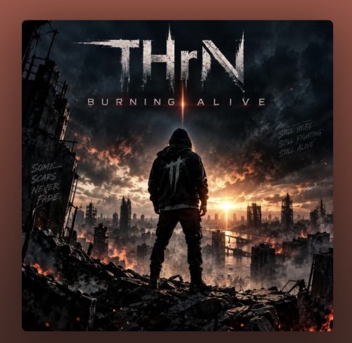 Burning alive artwork